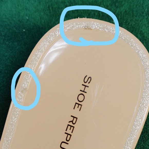 SHOE REPUBLIC LA SUMMER SANDAL WITH IRREDESANT FLOWERS SIZE 10 - Picture 8 of 8